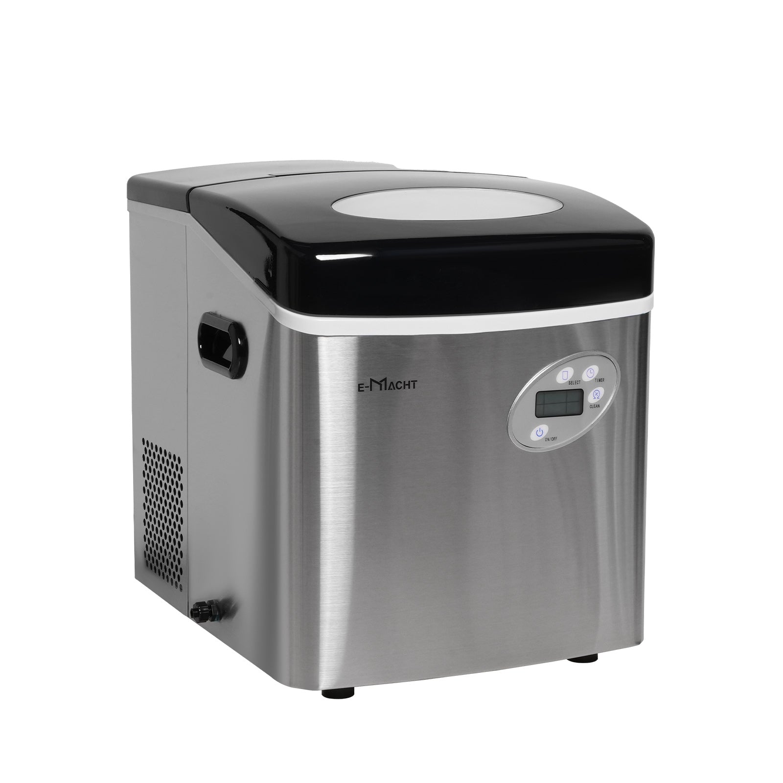 E-Macht Countertop Ice Maker, Self Cleaning, 48.5lbs/24H, Portable Ice Machine with Hand Scoop for Home Kitchen Party Camping | e-macht.com