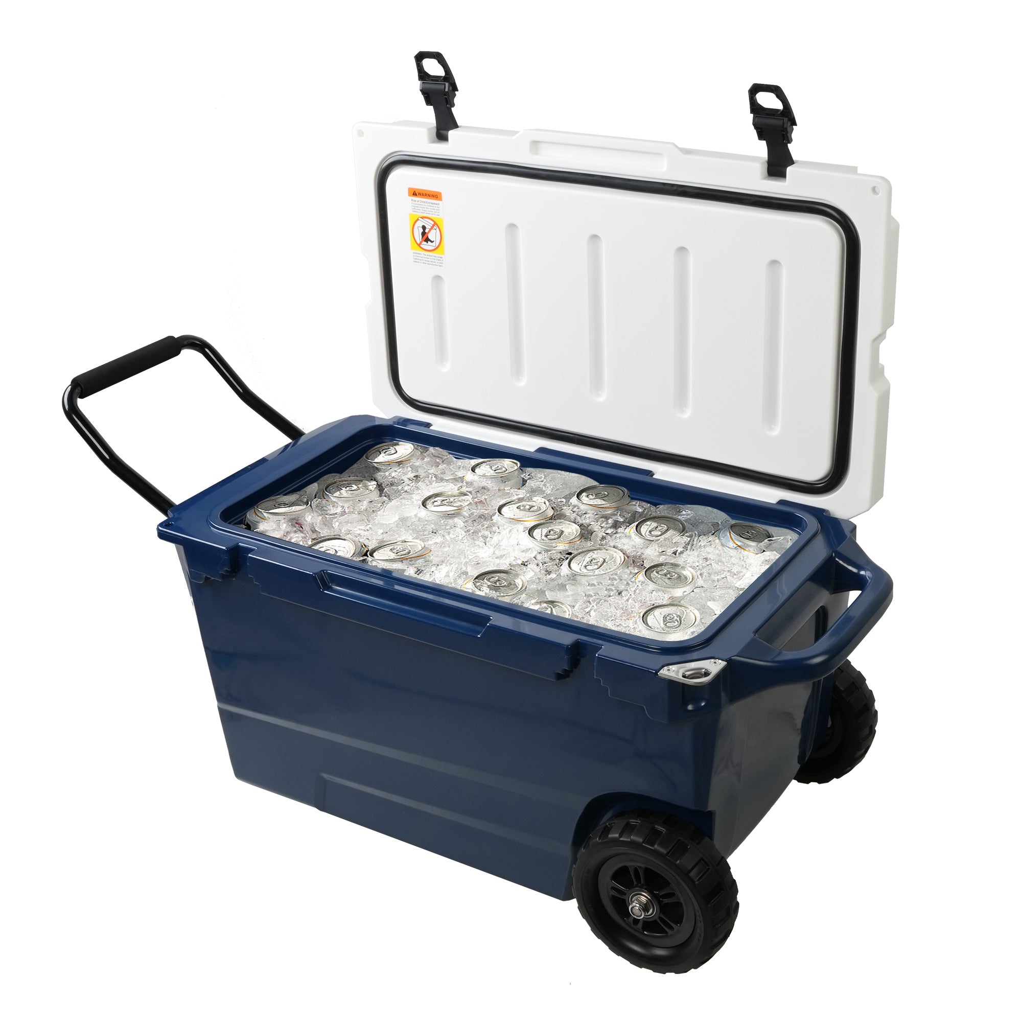 E-Macht 50 Qt Heavy Duty Hard Cooler with Wheels and Nylon Handle, Keep Ice for Up to 5-7 days | e-macht.com