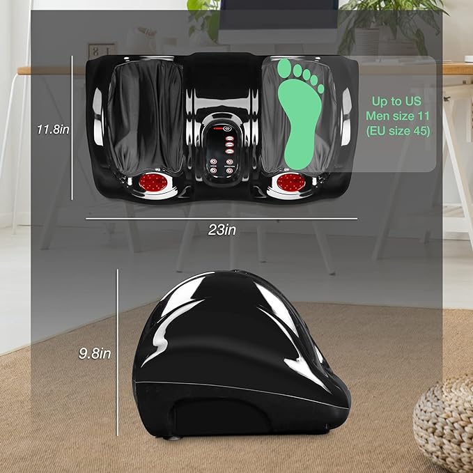 Foot Massager Machine with Heat, Electric Kneading Foot Massage with Remote Control